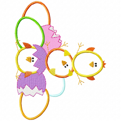 Chick Embroidery Design 6